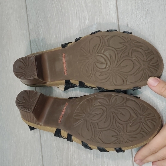 Josef Seibel Women Ruth 03 Comfort Leather Strap Sandals Heels shoes sz 9 - Picture 9 of 13